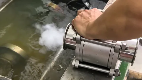 Stainless valve inspection in water