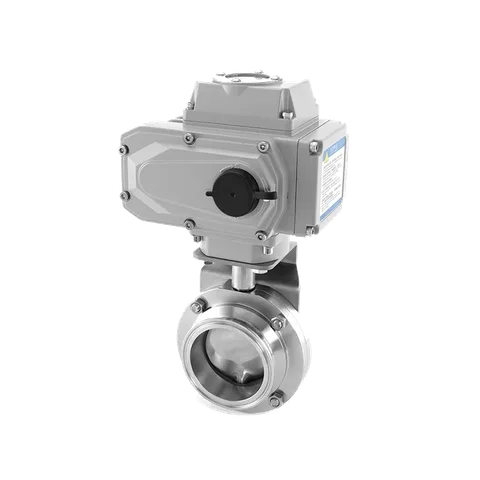 Sanitary Electric Actuated Clamp Butterfly Valve — product view