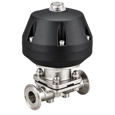 Pneumatic Tri-Clamp Diaphragm Valve, Plastic Actuator — product view