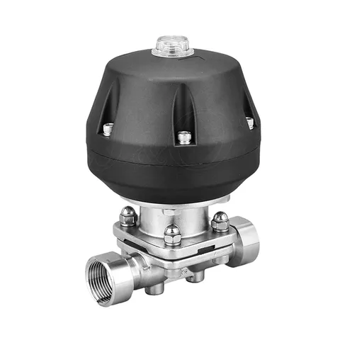 Pneumatic Female-Thread Diaphragm Valve, Plastic Actuator — product view
