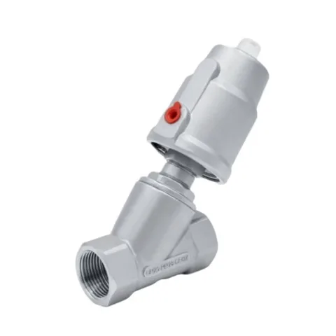 Pneumatic Female-Thread Angle Seat Valve, Stainless Steel Actuator — product view