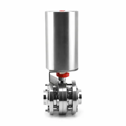 Pneumatic Three-Piece Weld-End Butterfly Valve — product view