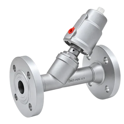 Pneumatic Flanged Angle Seat Valve — product view