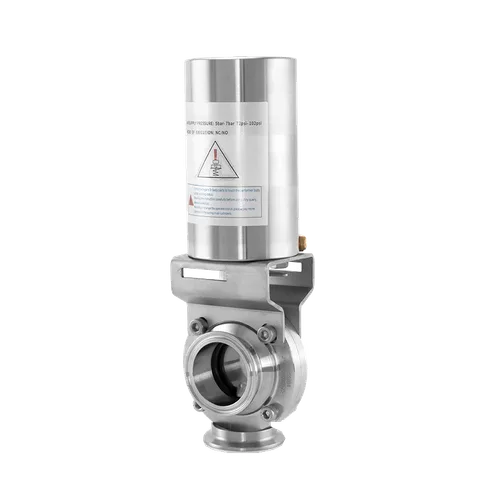Pneumatic Tri-Clamp Butterfly Valve with Feedback Options — product view