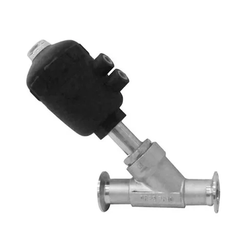 Pneumatic Tri-Clamp Angle Seat Valve, Plastic Actuator — product view