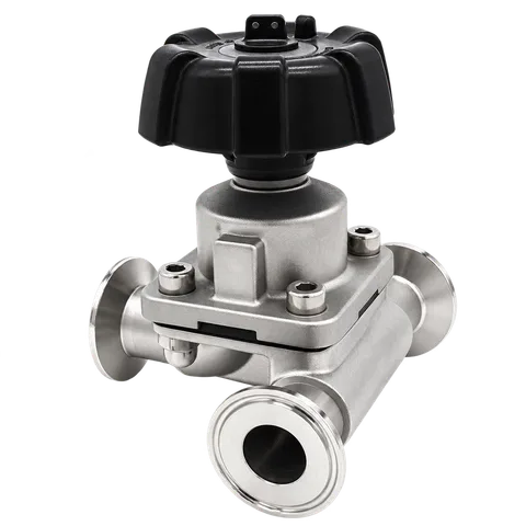 Manual T-Type Three-Way Tri-Clamp Diaphragm Valve — product view