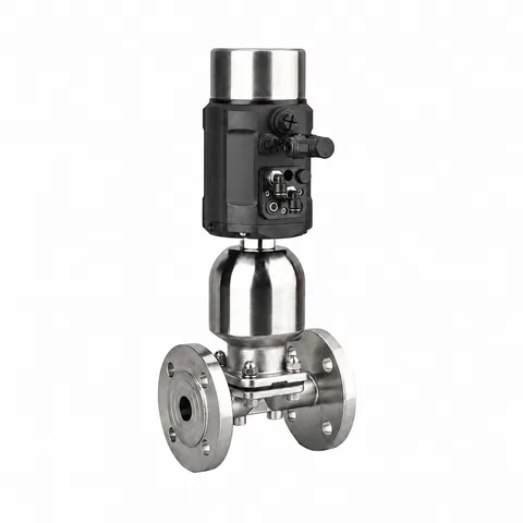 Flanged Diaphragm Valve with Positioner — product view