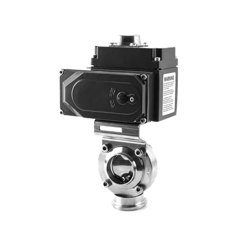 Sanitary Weld-End Electric Actuated Butterfly Valve — product view