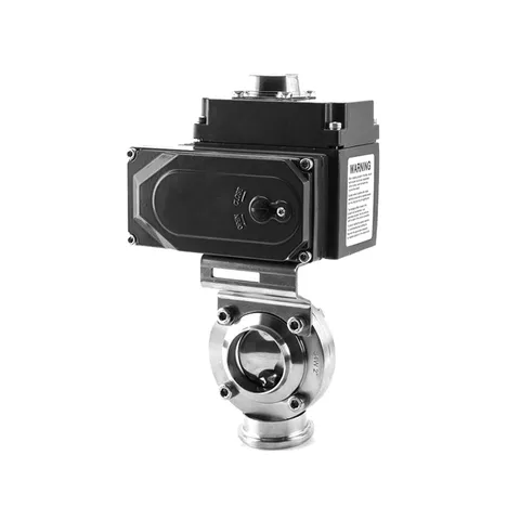 Sanitary Weld-End Electric Actuated Butterfly Valve — product view