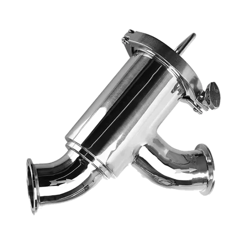 Tri-Clamp Curved-Run Y-Type Strainer — product view