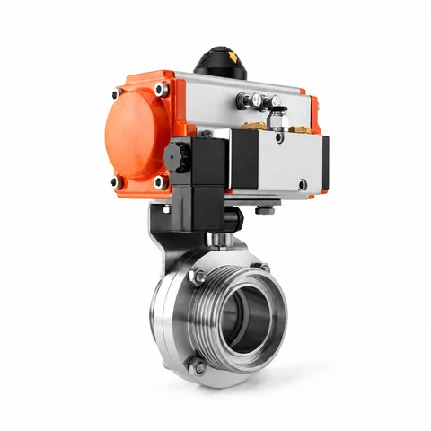 Pneumatic Butterfly Valve, Aluminum Actuator with Pilot / Feedback Options — product view