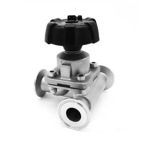 Manual T-Type Three-Way Tri-Clamp Diaphragm Valve — product view