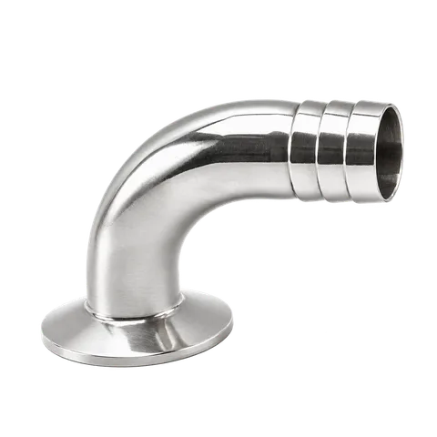 Compact 90° Clamp Hose-Barb Elbow — product view