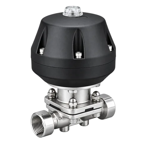 Pneumatic Female-Thread Diaphragm Valve, Plastic Actuator — product view