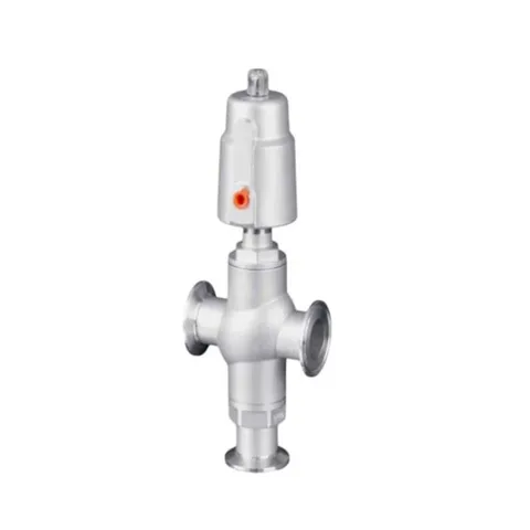 Three-Way Pneumatic Tri-Clamp Angle Seat Valve — product view