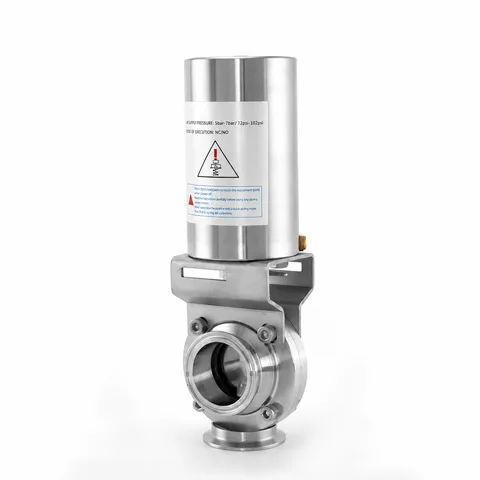 Pneumatic Tri-Clamp Butterfly Valve with Feedback Options — product view
