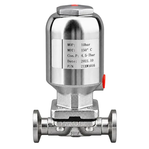 Pneumatic Tri-Clamp Diaphragm Valve, Stainless Steel Actuator — product view