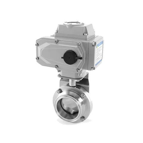 Sanitary Electric Actuated Clamp Butterfly Valve — product view