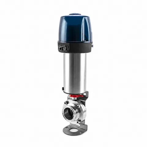 Pneumatic Butterfly Valve with C-TOP Control Head — product view