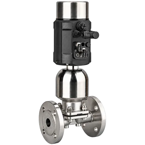 Flanged Diaphragm Valve with Positioner — product view