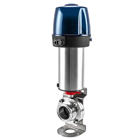 Pneumatic Butterfly Valve with C-TOP Control Head — product view