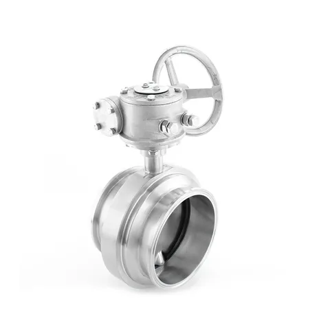 One-Piece Worm-Gear Tri-Clamp Butterfly Valve