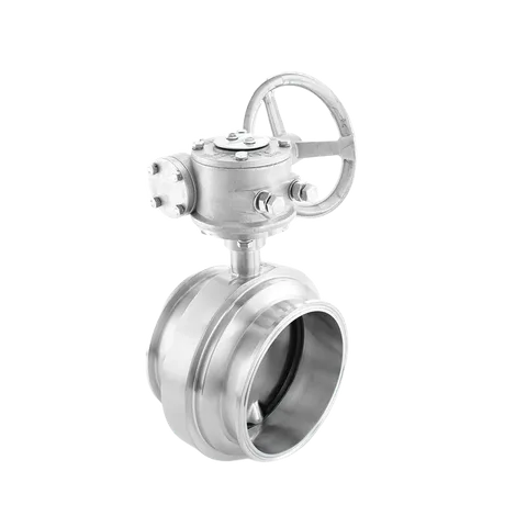 One-Piece Worm-Gear Tri-Clamp Butterfly Valve