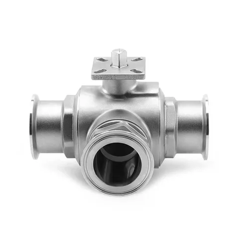 Actuator-Ready Three-Way Tri-Clamp Ball Valve