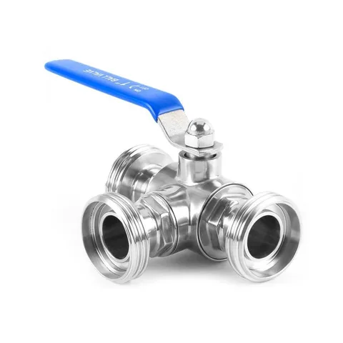 Three-Way Threaded Ball Valve