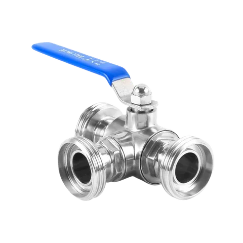 Three-Way Threaded Ball Valve