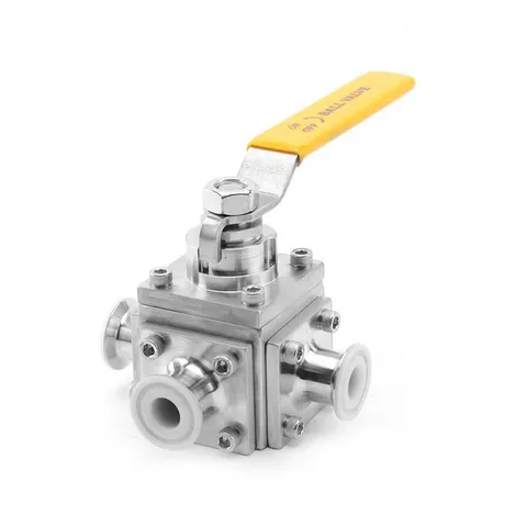 PFA-Lined Three-Way Sanitary Ball Valve
