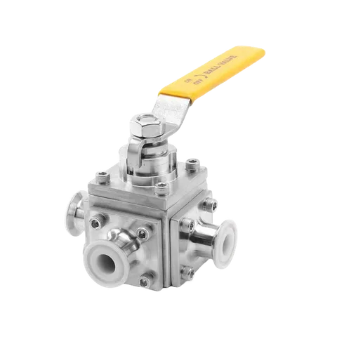 PFA-Lined Three-Way Sanitary Ball Valve