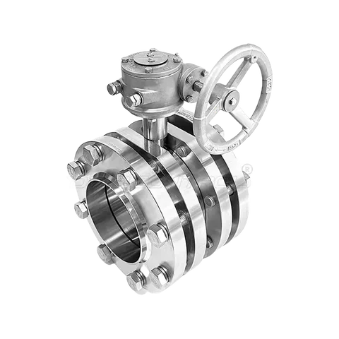 Three-Piece Weld-End Worm-Gear Butterfly Valve