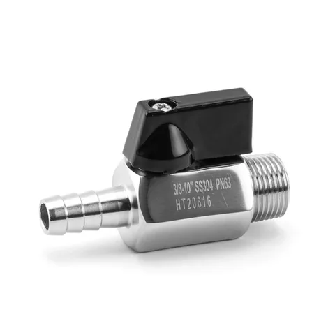 Male-Thread to Hose Mini Ball Valve