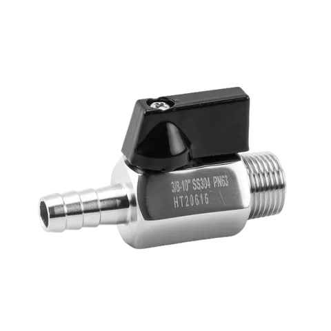 Male-Thread to Hose Mini Ball Valve